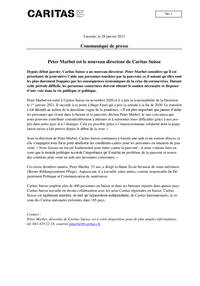 Depuis début janvier, Caritas Suisse a un nouveau directeur. Peter Marbet considère qu’il est prioritaire de poursuivre l’aide aux personnes touchées par la pauvreté, ce d’autant qu’elles sont les plus durement frappées par les conséquences économiques de la crise du coronavirus. Durant cette période difficile, les personnes concernées doivent obtenir le soutien nécessaire et disposer d’une voix dans la vie publique et politique.
