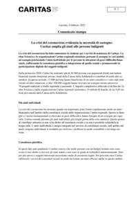 La crisi del coronavirus ha fatto aumentare le richieste per i servizi di assistenza di Caritas. Caritas Svizzera e le organizzazioni Caritas regionali estendono pertanto il sostegno in vari ambiti, ad esempio potenziando l’aiuto individuale per le persone in situazioni di gravi difficoltà finanziarie, rafforzando la consulenza giuridica a integrazione di quella sociale e promuovendo la partecipazione digitale dei soggetti indigenti.