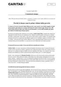 Le donne in Svizzera sono più colpite dalla povertà e sono esposte a un rischio maggiore di indigenza rispetto agli uomini. In occasione del forum di Caritas tenutosi oggi a Berna, circa 300 esperti hanno discusso delle cause della povertà femminile e cercato delle modalità più adatte per ridurre il rischio di povertà per genere.