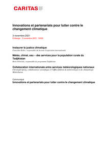 Dossier de la conférence de presse du 3 novembre 2021