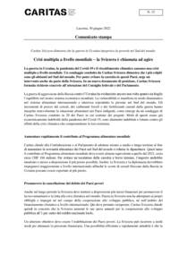 La guerra in Ucraina, la pandemia del Covid-19 e il riscaldamento climatico causano una crisi multipla a livello mondiale. Un sondaggio condotto da Caritas Svizzera dimostra che i più colpiti sono gli abitanti nel Sud del mondo. Per poter evitare la carestia in questi Paesi, urge un intervento anche da parte della Svizzera. In un nuovo documento di posizione, Caritas Svizzera formula richieste concrete all’attenzione del Consiglio federale e del Parlamento.