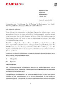 Hochverschuldete Menschen ohne Sanierungsaussicht sollen ihre Schuldensituation bereinigen können und eine zweite Chance auf ein schuldenfreies Leben erhalten. Caritas Schweiz begrüsst die entsprechende Änderung des Bundesgesetztes über Schuldbetreibung und Konkurs in ihrer Vernehmlassungsantwort im Grundsatz klar. Entscheidend ist jedoch die Ausgestaltung des Verfahrens.