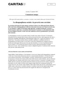 In occasione del forum di Caritas appena conclusosi a Berna, circa 280 esperti hanno discusso delle varie forme di disuguaglianza e delle loro interazioni con la povertà. Fattori correnti come la crisi climatica, l’utilizzo incontrollato degli algoritmi, i problemi strutturali e le lacune a livello formativo rafforzano o consolidano ulteriormente l’esclusione e la discriminazione delle persone indigenti. Durante l’evento sono state analizzate le diverse problematiche e presentate delle soluzioni.