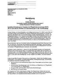 Confirmation du Service des affaires sociales et de la société (DISG).
Etat: 2019